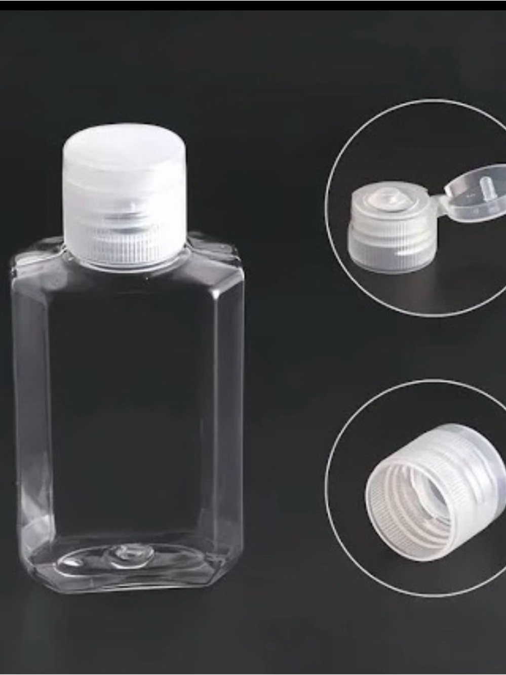 New plastic 2-oz square bottle (60 ml) 10pack